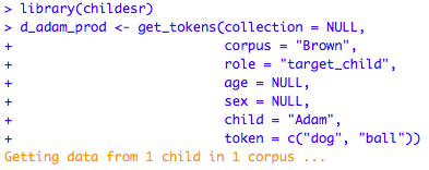 R code accessing childes-db